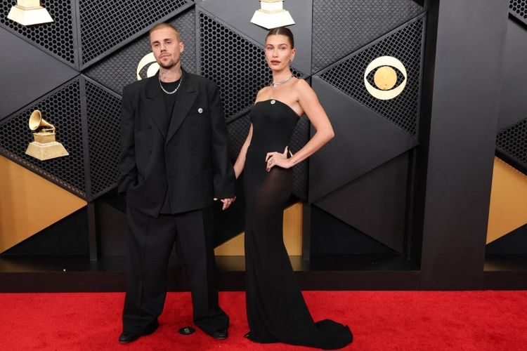 Justin Bieber dan Hailey Bieber menghadiri GRAMMY Awards ke-68 (1/2/2026).