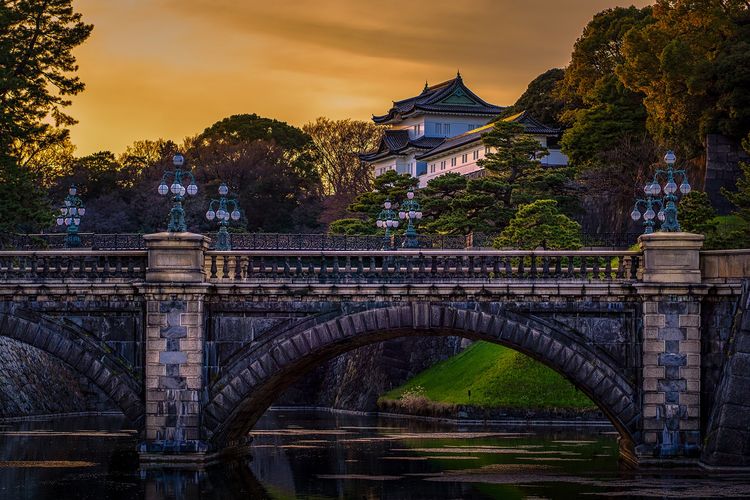 Salah satu jembatan yang berada di Tokyo Imperial Palace