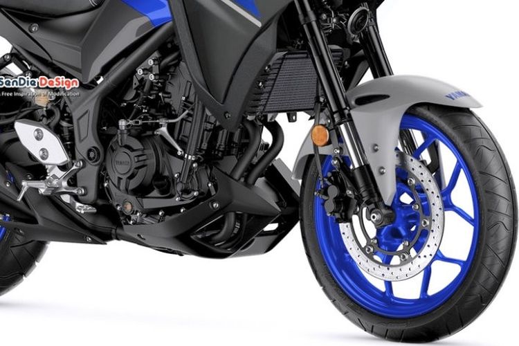 Desainer Julak Sendie Design membuat rendering Yamaha MT25 Tracer