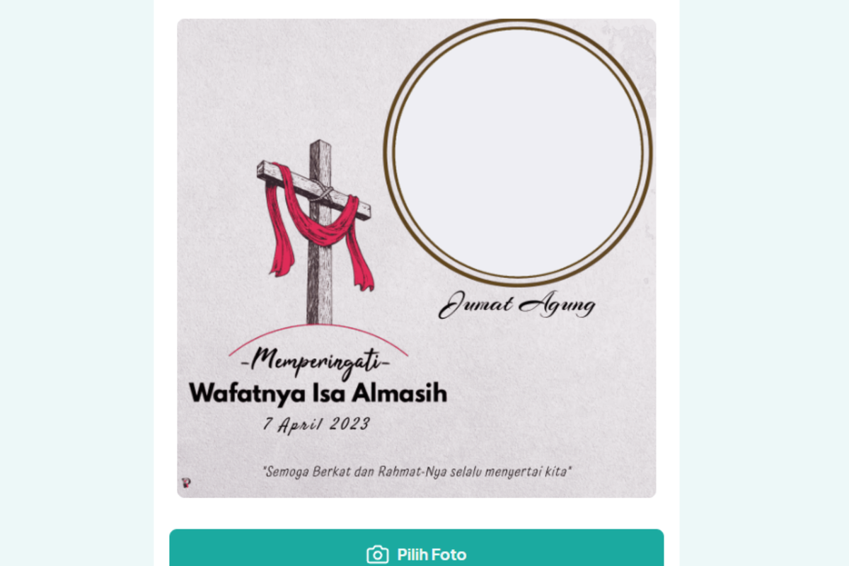 Twibbon wafatnya Isa Almasih 