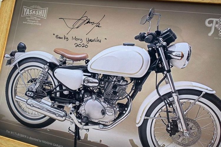 Kawasaki W175 Bobber Si Cinta, istri Ridwan Kamil, garapan Yashashii Garage