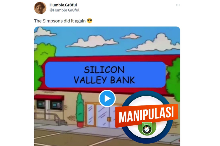 Manipulasi, tidak benar The Simpsons prediksi Silicon Valley Bank bangkrut