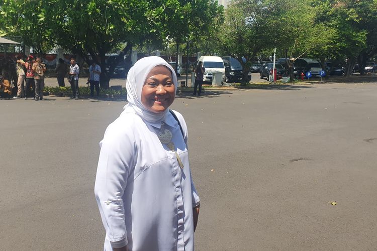 Politisi Partai Kebangkitan Bangsa Ida Fauziah mendatangi Istana Kepresidenan, Jakarta, Selasa (22/10/2019).