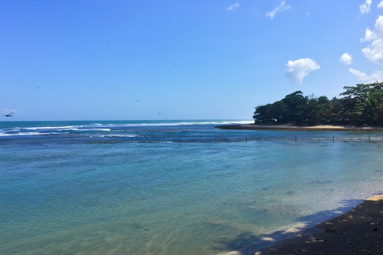 Ilustrasi Pantai Sindangkerta di Cipatujah, Tasikmalaya, Jawa Barat.