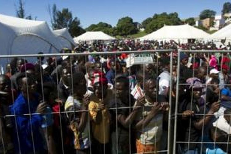 Para pendatang di Afrika Selatan di pengungsian darurat 