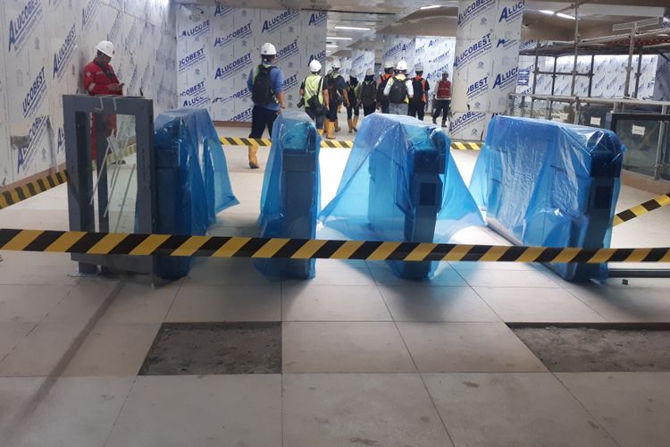 Pintu masuk Stasiun MRT Dukuh Atas, Jakarta Pusat. Foto diambil Kamis (29/11/2018).