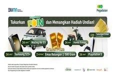 Pegadaian Gelar Program “Pegadaian Poin”, Transaksi mulai Rp 100.000 Bisa Menangkan Mobil Listrik 