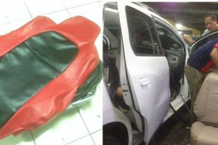 Ragam sarung jok untuk mobil murah di toko aksesoris Alif Auto, Mega Glodok Kemayoran.