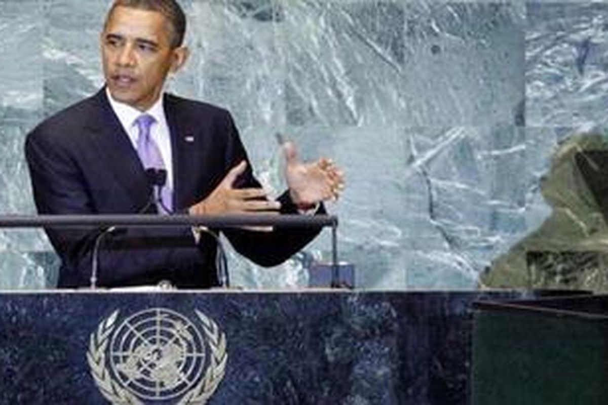 Presiden AS Barack Obama dalam Sidang Umum PBB