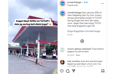 Viral, Video Satu-satunya SPBU di Jalan Magelang Tutup, Apa Alasannya?