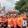 Rayakan Lolos Jadi Peserta Pemilu 2024, Massa Partai Buruh Sambangi Kantor KPU