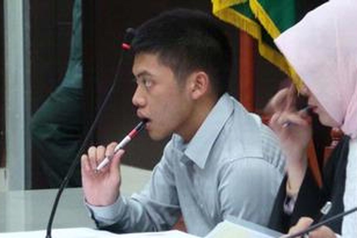 Terdakwa kasus kecelakaan di tol Jagorawi Km 3+335, Rasyid Amirullah Rajasa.