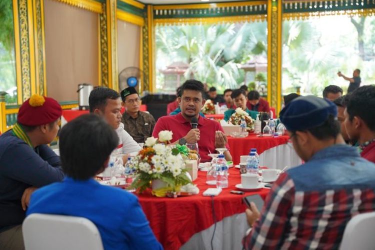 Wali Kota Medan Bobby Nasution memaparkan program Pemko Medan kepada Kelompok Cipayung Plus Medan di Pendopo Rumah Dinas Wali Kota Medan, Sabtu (10/9/2022). 