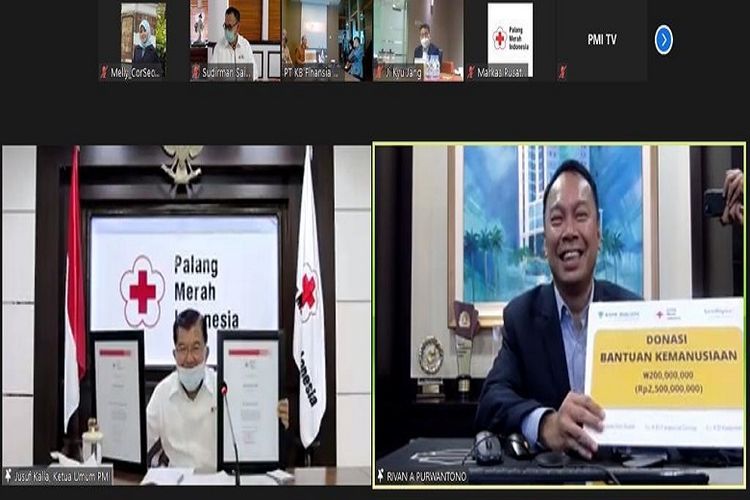  President Director Bank Bukopin Rivan A Purwanto memberikan bantuan donasi sebesar Rp 2,5 miliar melalui Palang Merah Indonesia (PMI) untuk masyarakat yang terdampak gempa bumi di Sulawesi Barat.