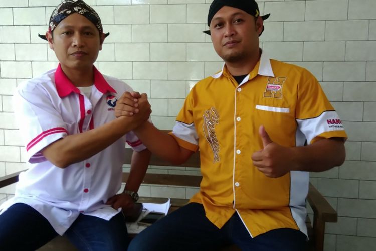 Andreas Gatot Wibowo (Kiri Baju Putih) Chandra Febri Anggaramanis (Baju Kuning) Kakak Beradik Maju Pemilu Legislatif 2019 Berbeda Partai 