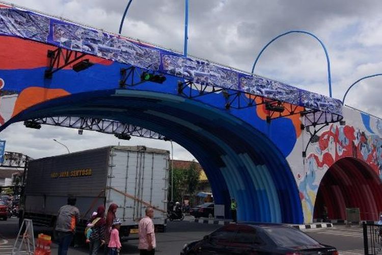 Jembatan Pelangi Antapani di Bandung. Gambar diambil Selasa (24/1/2017).