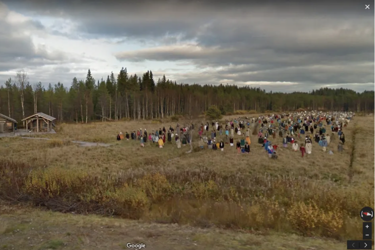 ilustrasi momen unik dan lucu di Google Street View