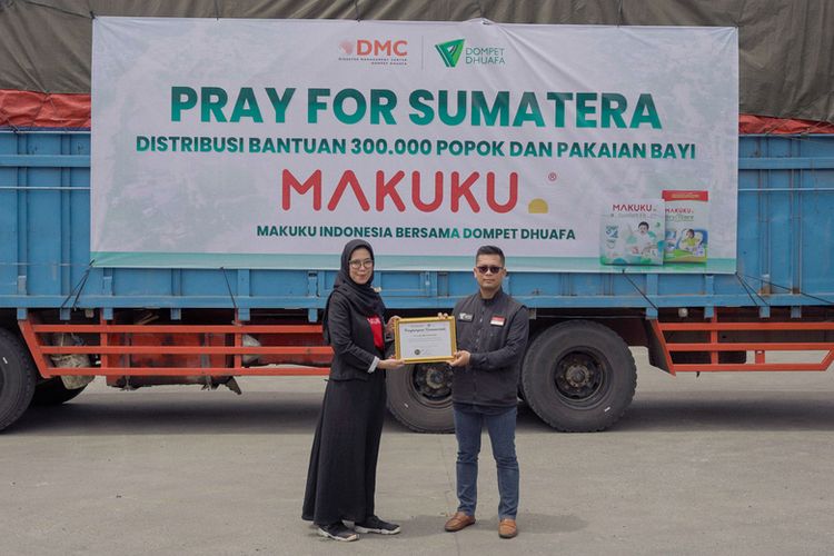 PT Lucky Mom Indonesia melalui merek popok bayi MAKUKU kirimkan bantuan untuk keluarga terdampak bencana banjir dan longsor di Sumatera.