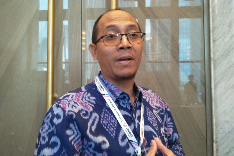 Pengembang Ahli Pusat Kurikulum dan Pembelajaran Kemendikbud Ristek, Taufiq Damardjati di The Langham Hotel, Jakarta Selatan, Selasa (27/2/2024)