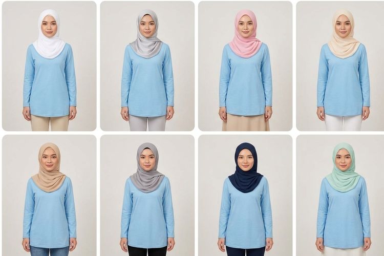 Baju Biru Langit Cocok dengan Jilbab Warna Apa? Ini 10 Rekomendasinya