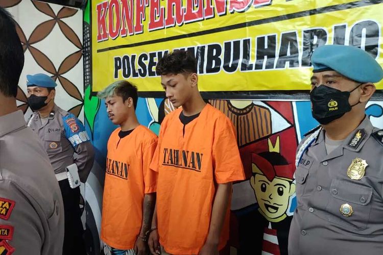 Dua tersangka geng remaja diamankan Polsek Umbulharjo, Selasa (30/5/2023)