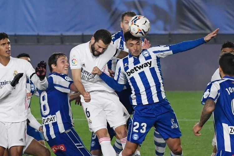 Pertandingan Real Madrid vs Alaves pada pekan ke-11 Liga Spanyol 2020-2021 di Stadion Alfredo Di Stefano, Minggu (29/11/2020) dini hari WIB. 