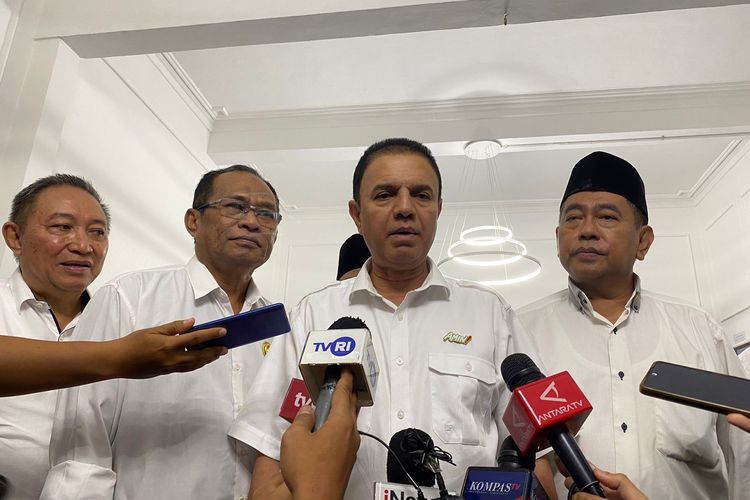 Kapten Timnas Amin, Muhammad Syaugi di Jalan Pangeran Diponegoro, Menteng, Jakarta Pusat, Rabu (6/12/2023).