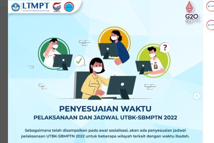 Penyesuaian waktu UTBK SBMPTN 2022