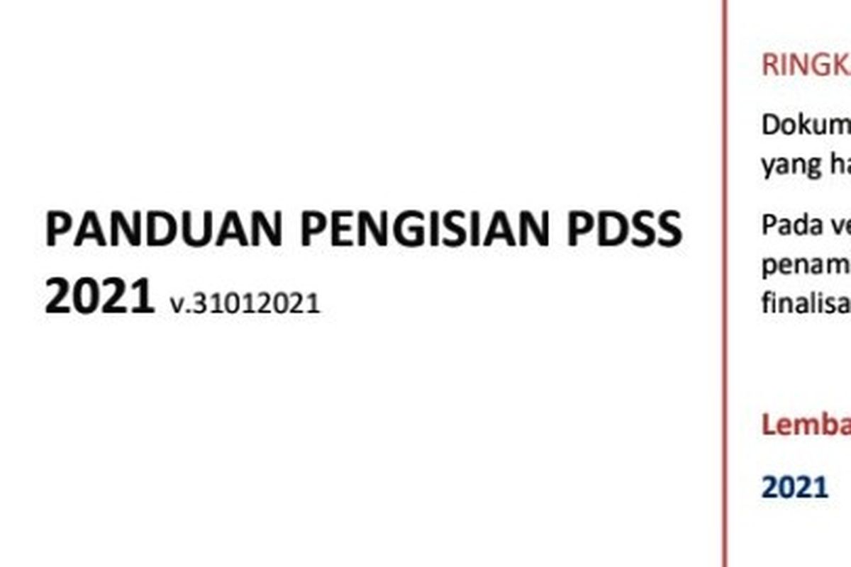 Panduan pengisian PDSS 2021 dari LTMPT.