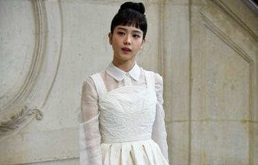 Jisoo BLACKPINK menghadiri acara pemotretan Christian Dior yang merupakan bagian dari Haute-Couture Spring-Summer 2023 Fashion Week di Paris, Perancis, pada 23 Januari 2023,