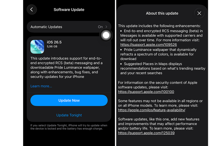 Pantauan KompasTekno, kabar mengenai pembaruan ini sudah hadir untuk pengguna di Indonesia. Anda bisa mengunjungi menu Settings  General  Software Update  Update.
