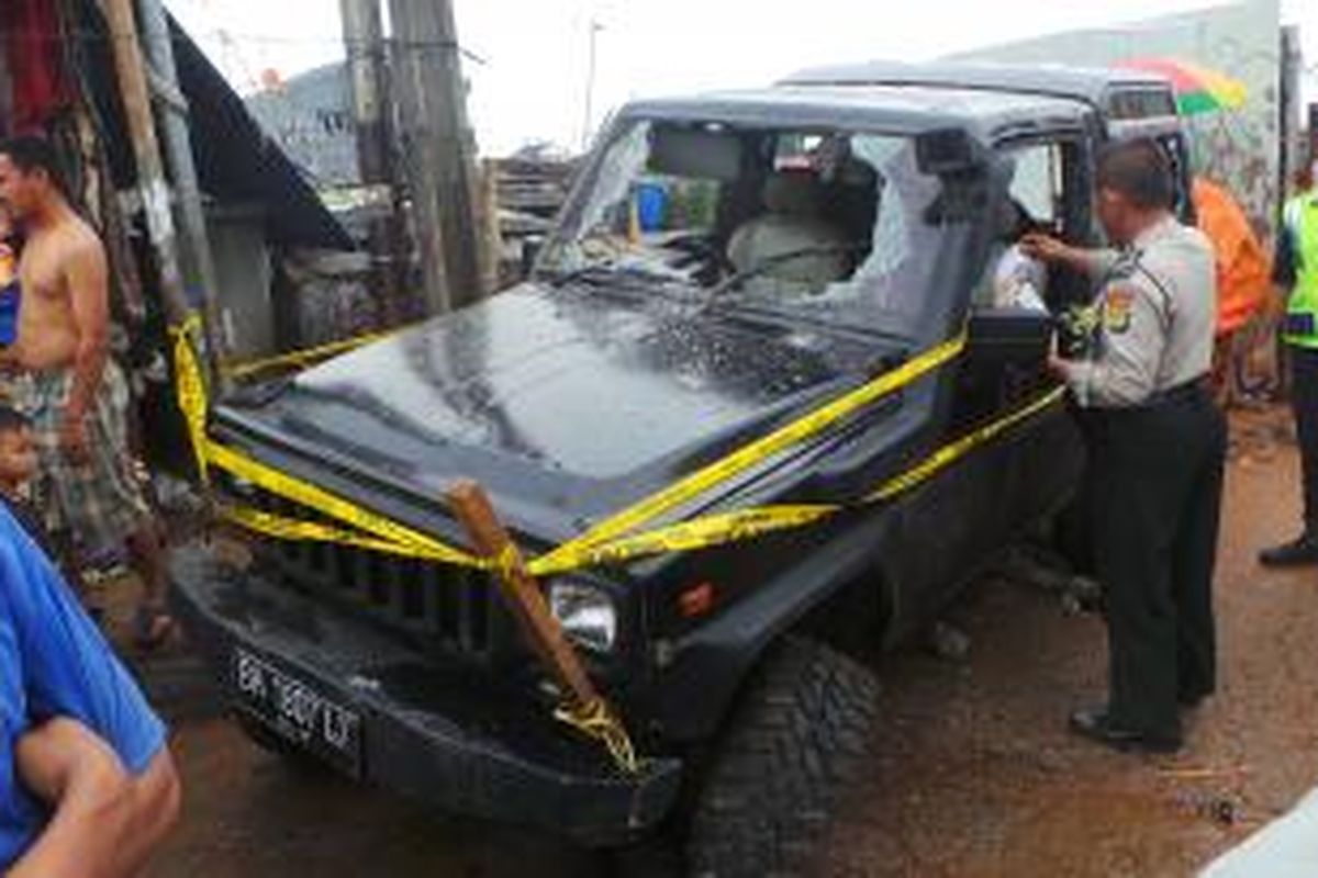 Mobik Rocky yang memicu tabrakan di Jalan Basuki Rahmat, Jatinegara, Jakarta Timur. Rabu (4/3/2015).