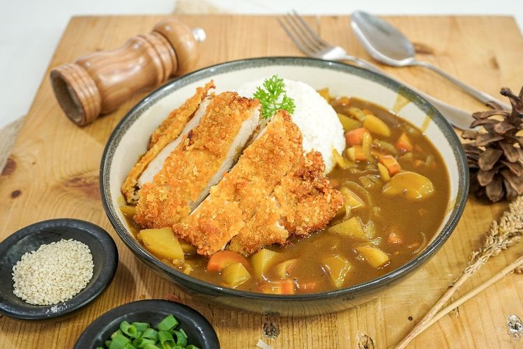 Chicken katsu curry ala Jepang.