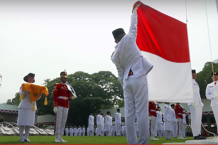 Detik-detik Proklamasi di Upacara Peringatan Kemerdekaan Indonesia, Kamis (17/8/2023).