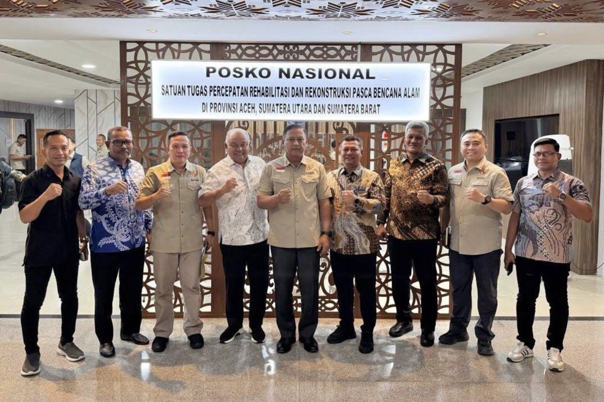 Kepala Posko Nasional Satgas PRR Pascabencana Sumatera Irjen Wahyu Bintono Hari Bawono dalam Rapat Asistensi dan Monitoring Penggunaan TKD Tambahan dan Bantuan Keuangan se-Wilayah Aceh secara daring, Kamis (25/6/2026).