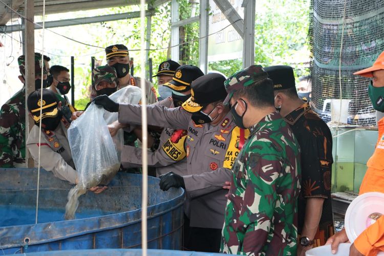 Kegiatan Kapolda Metro Jaya Irjen Pol Fadil Imran di Kampung Tangguh Jaya.