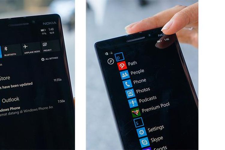Tampilan Windows Phone 8.1 di Lumia 930