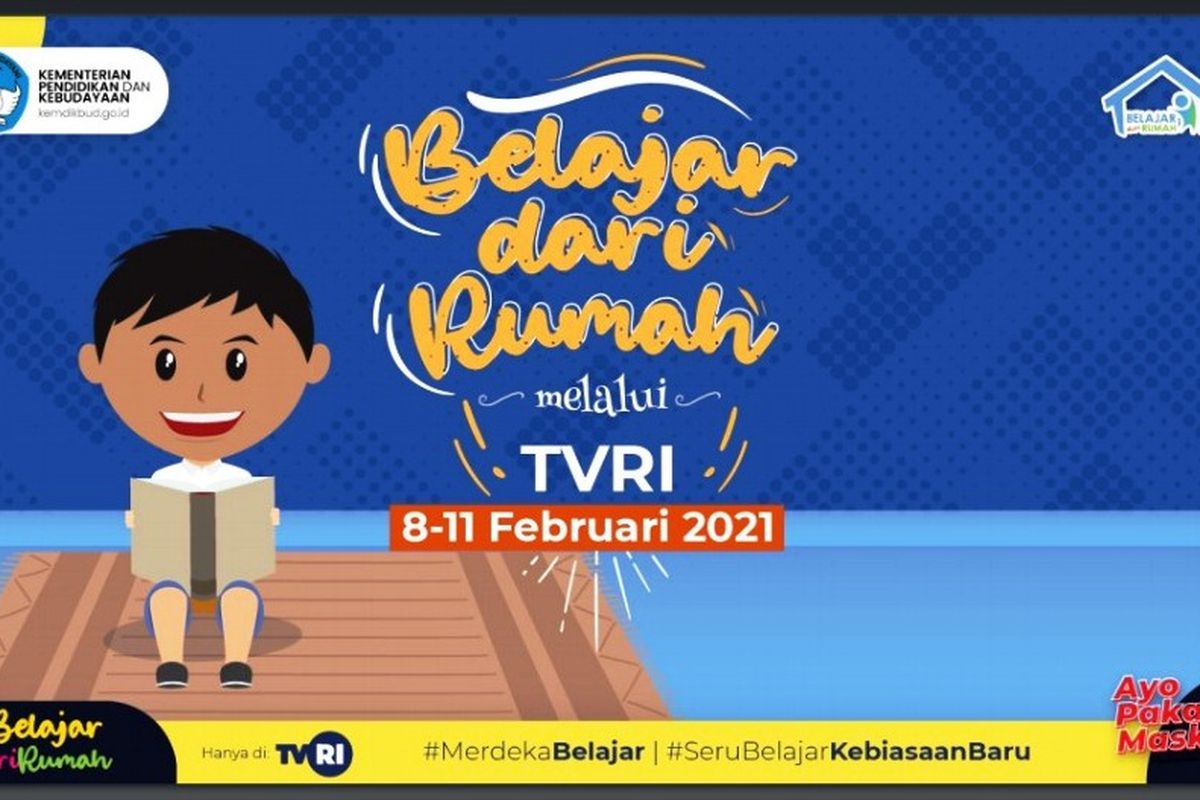 Jadwal Belajar dari Rumah di TVRI 8-11 Februari 2021.