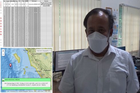 Pasca-gempa Nias Barat Jumat Siang, hingga Sabtu Pagi Tercatat 38 Kali Gempa Susulan