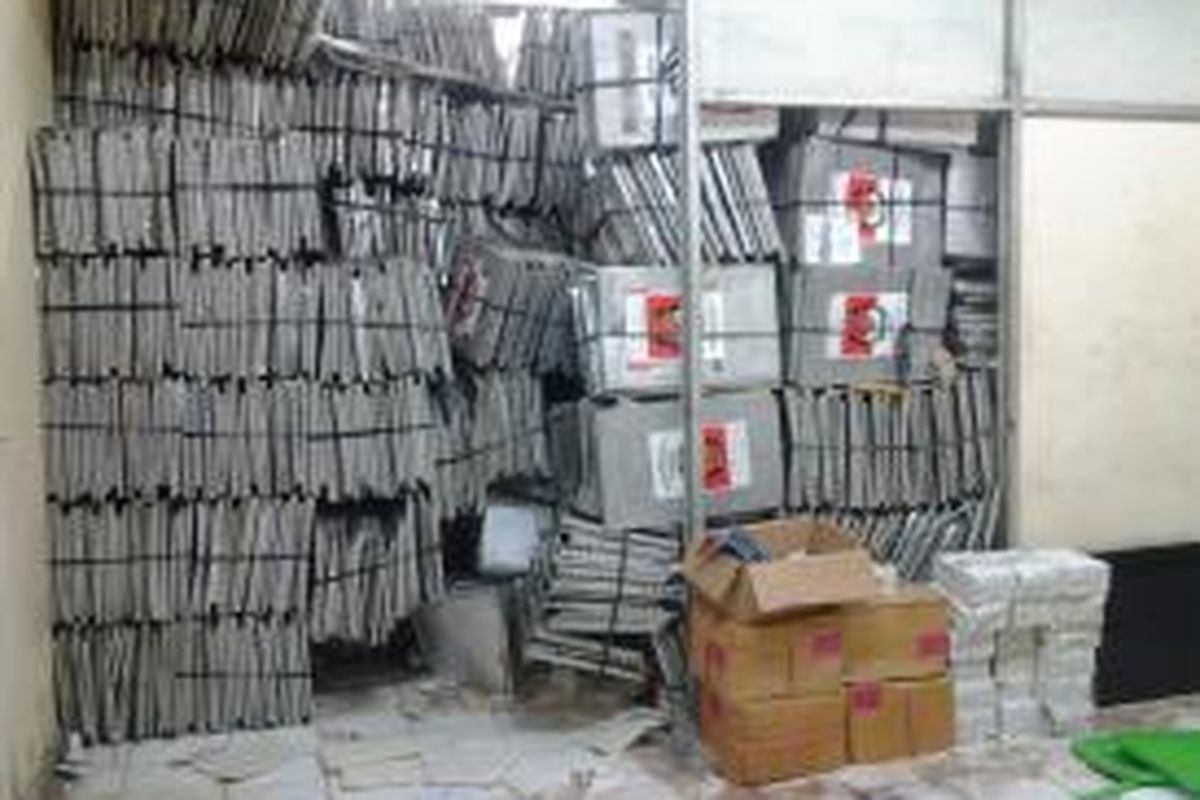 Kantor KPUD Jakarta Timur, Selasa (16/7/2013). Kantor ini memiliki gudang logistik yang menyatu dengan kantor.