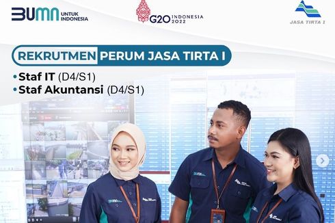 Lowongan Kerja BUMN Perum Jasa Tirta I, Simak Posisi dan Syaratnya