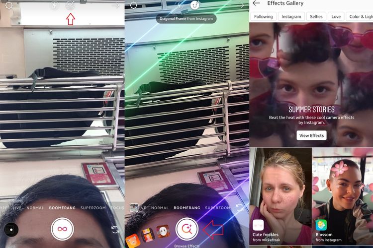 Fitur galeri filter AR di Instagram