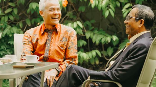 Ngopi Bareng Ganjar, Mahfud: Lebih Banyak Bicara Nostalgia sebagai Sahabat