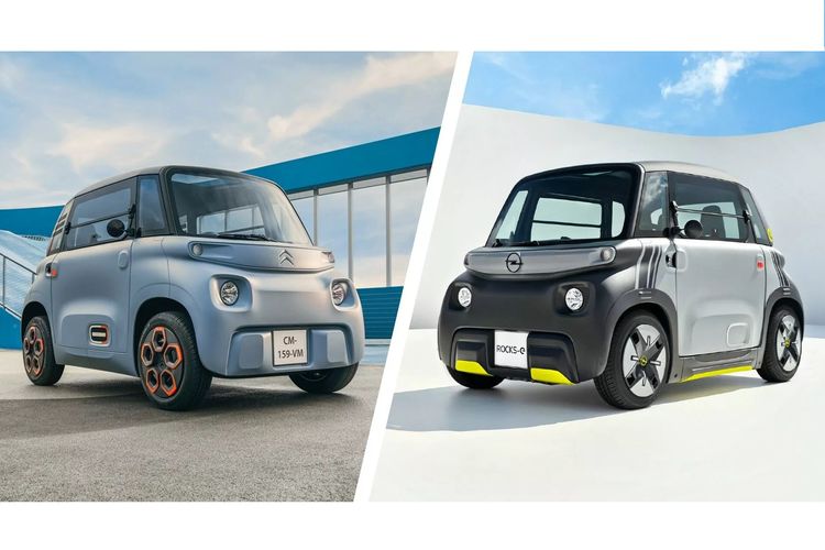 
Tampilan Fiat Topolino EV mirip-mirip dengan Citroen Ami dan Opel Rocks-e karena memang saudara.