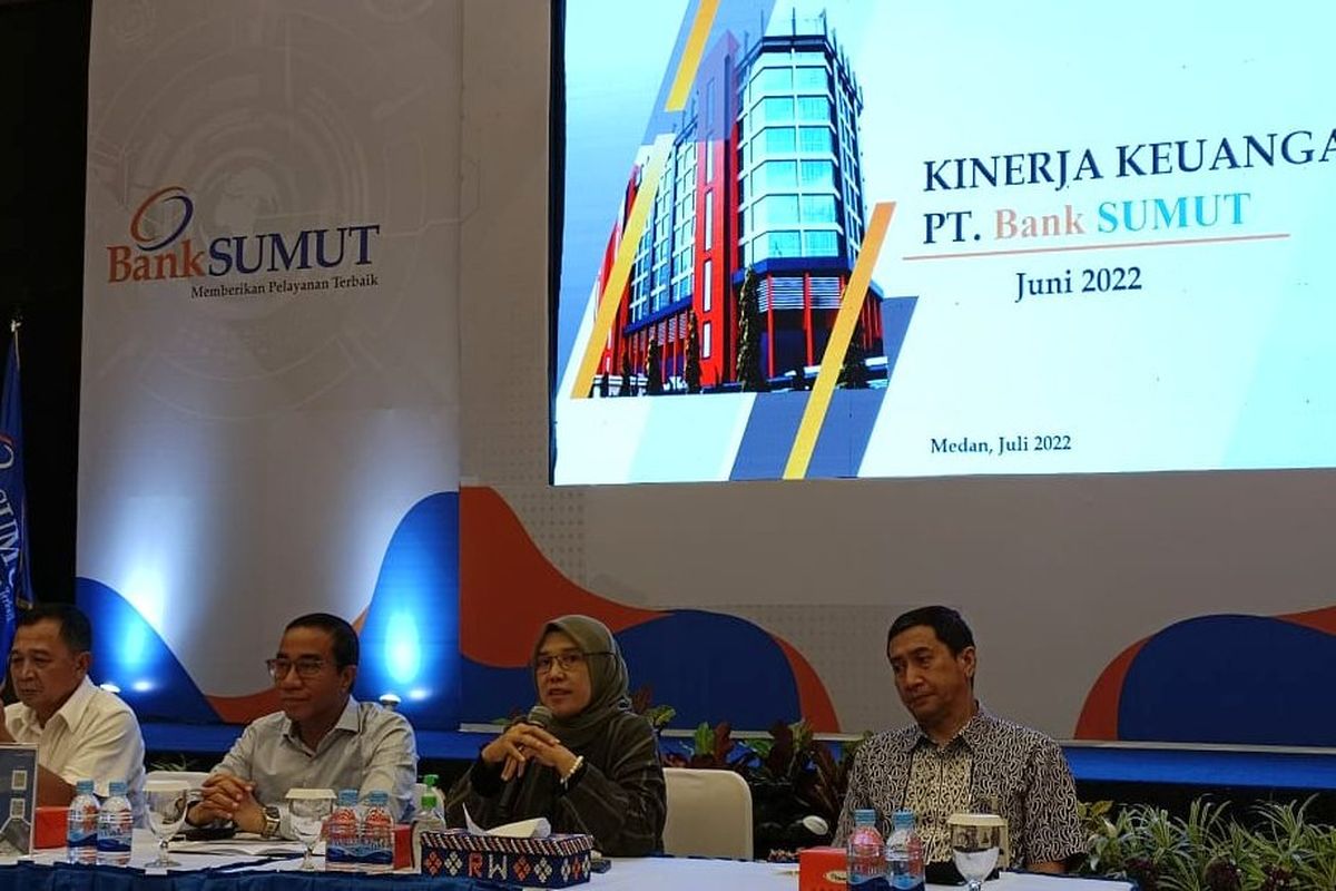 Bank Sumut saat melaporkan kinerja keuangannya beberapa waktu lalu