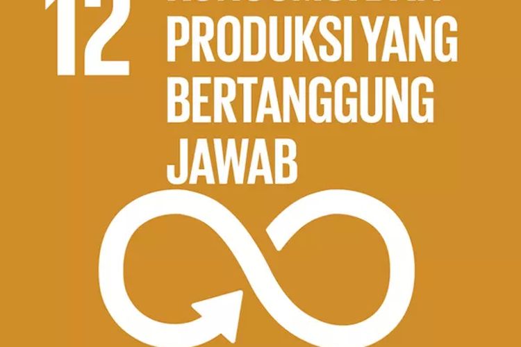 Logo tujuan 12 SDGs yaitu konsumsi dan produksi yang bertanggung jawab.