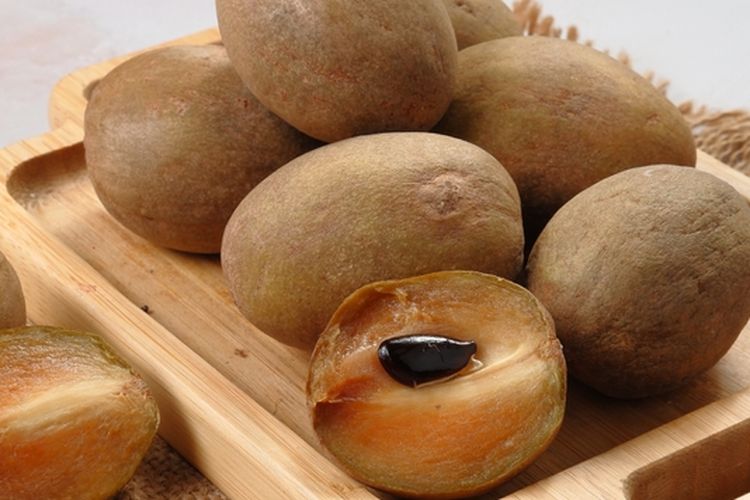 Ilustrasi buah sawo.