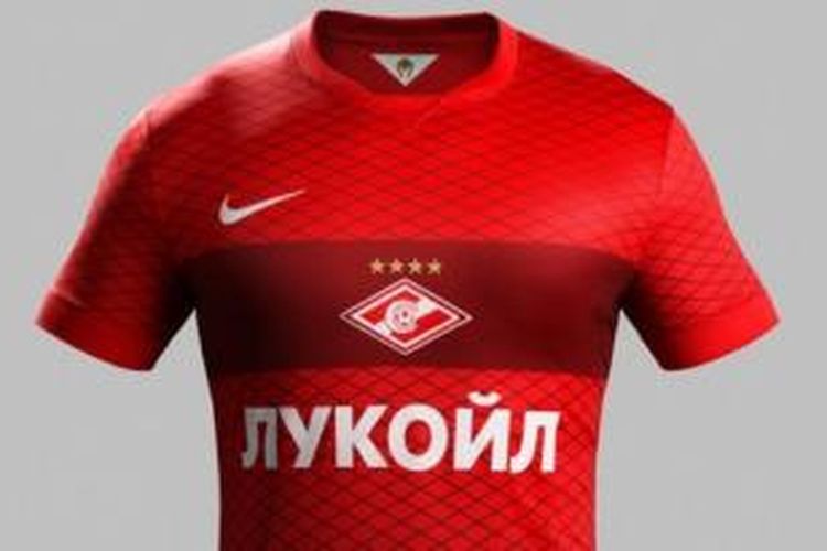 Seragam kandang Spartak Moskwa 2014-15.