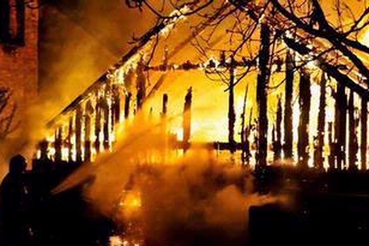 Ilustrasi kebakaran.