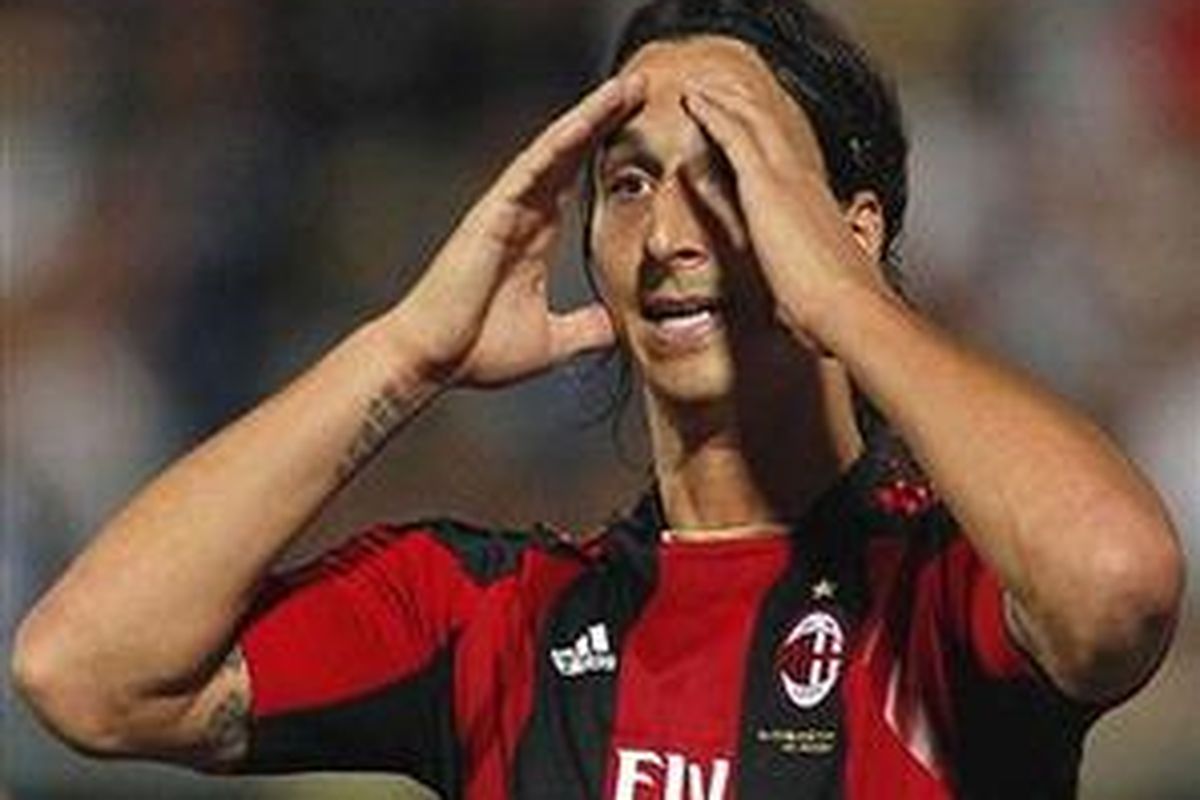 Penyerang AC Milan, Zlatan Ibrahimovic.